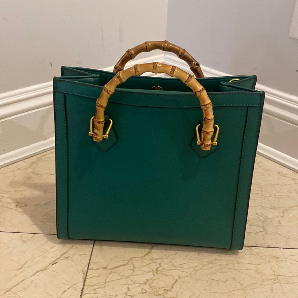 Beautiful green leather bag